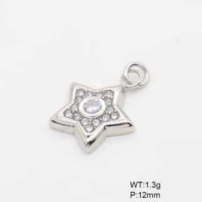6P4000585aaki-766  Czech Stones,Handmade Polished  Stainless Steel Pendant