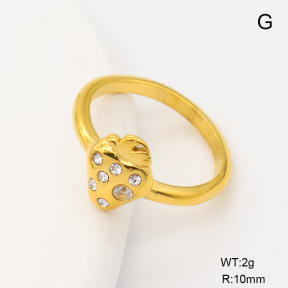 6R4002086bvpl-766  6-8#  18K PVD Czech Stones,Handmade Polished  Stainless Steel Ring