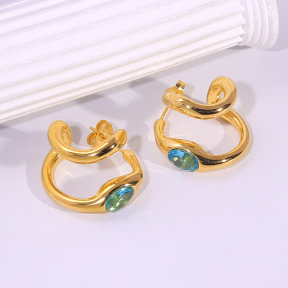 6E2007187bbov-334  Stainless Steel Earrings