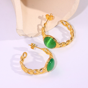 6E2007208bbov-334  Stainless Steel Earrings