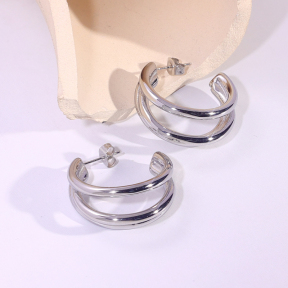 6E2007227vbmb-334  Stainless Steel Earrings