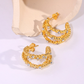 6E2007247bbov-334  Stainless Steel Earrings