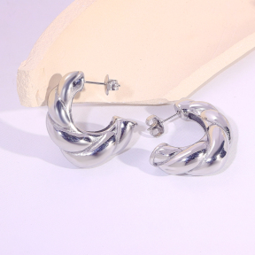 6E2007316vbmb-334  Stainless Steel Earrings