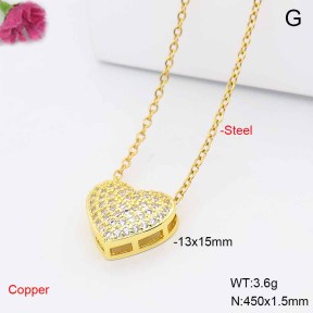 F6N409524avja-L017  Fashion Copper Necklace
