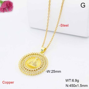 F6N409529ablb-L017  Fashion Copper Necklace