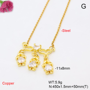 F6N409571ablb-L017  Fashion Copper Necklace