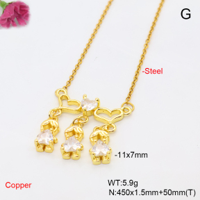 F6N409572ablb-L017  Fashion Copper Necklace