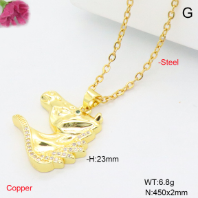 F6N409574avja-L017  Fashion Copper Necklace