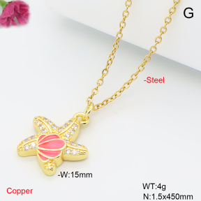 F6N409589vail-L017  Fashion Copper Necklace