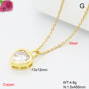 F6N409595vail-L017  Fashion Copper Necklace