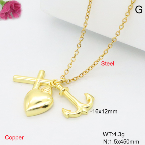 F6N409601avja-L017  Fashion Copper Necklace