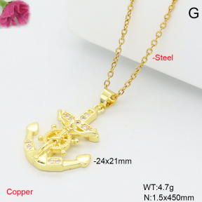 F6N409602aajl-L017  Fashion Copper Necklace