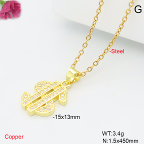 F6N409603vail-L017  Fashion Copper Necklace