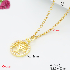 F6N409610avja-L017  Fashion Copper Necklace
