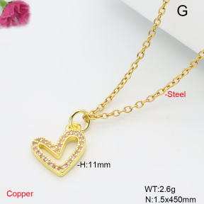F6N409613vail-L017  Fashion Copper Necklace