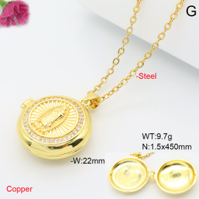 F6N409620ablb-L017  Fashion Copper Necklace