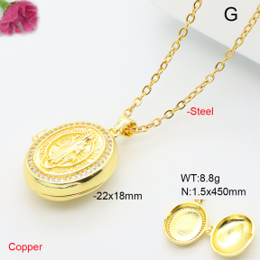 F6N409622ablb-L017  Fashion Copper Necklace