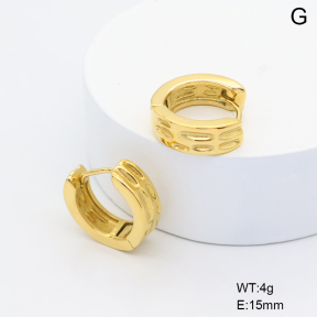 6E2007456bhia-106D  316 SS 14K PVD,Handmade Polished  Stainless Steel Earrings