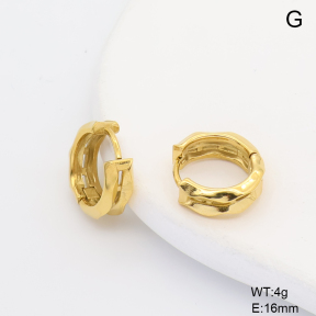 6E2007462bhia-106D  316 SS 14K PVD,Handmade Polished  Stainless Steel Earrings