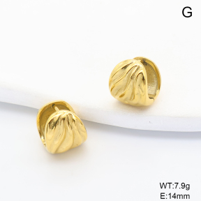 6E2007470bhia-106D  316 SS 14K PVD,Handmade Polished  Stainless Steel Earrings
