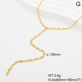 6N2005252vbnl-908  14K PVD  Stainless Steel Necklace