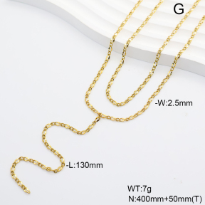 6N2005254vhha-908  14K PVD  Stainless Steel Necklace
