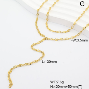 6N2005270vhkb-908  14K PVD  Stainless Steel Necklace