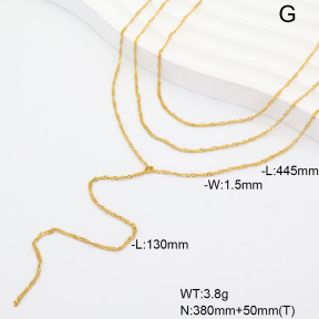 6N2005280bhia-908  14K PVD  Stainless Steel Necklace