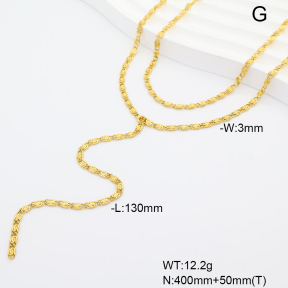 6N2005288bhil-908  14K PVD  Stainless Steel Necklace
