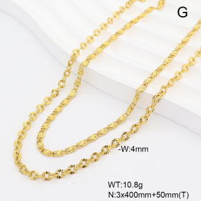 6N2005304vhha-908  14K PVD  Stainless Steel Necklace