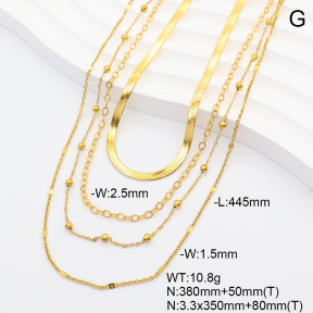 6N2005310vhkb-908  18K PVD  Stainless Steel Necklace