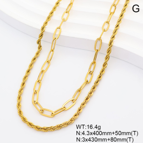 6N2005312vhha-908  18K PVD  Stainless Steel Necklace