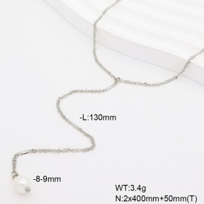 6N3002061bbml-908  Cultured Freshwater Pearls  Stainless Steel Necklace
