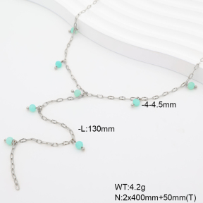 6N4004794bhia-908  Amazonite  Stainless Steel Necklace