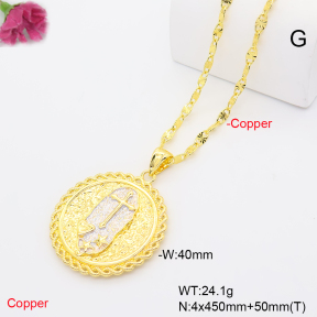 F6N201333bbov-L002  Fashion Copper Necklace