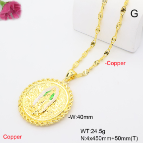 F6N201338bbov-L002  Fashion Copper Necklace
