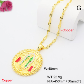 F6N201339bbov-L002  Fashion Copper Necklace