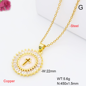 F6N409703baka-L017  Fashion Copper Necklace