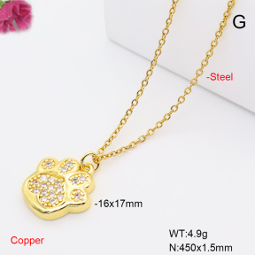 F6N409704vail-L017  Fashion Copper Necklace