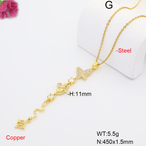 F6N409714baka-L017  Fashion Copper Necklace