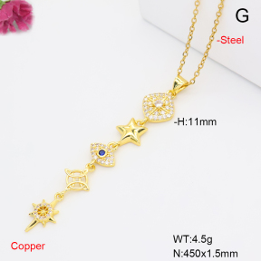 F6N409715baka-L017  Fashion Copper Necklace