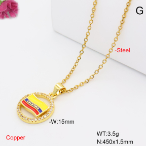 F6N409719avja-L017  Fashion Copper Necklace