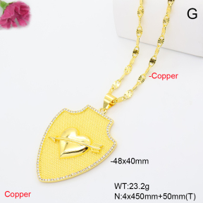 F6N409725bvpl-L002  Fashion Copper Necklace