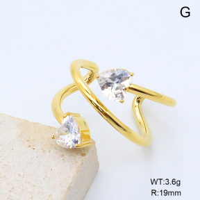 GER001553bhva-066  18K PVD Zircon,Handmade Polished  Stainless Steel Ring  BC26060382R-3