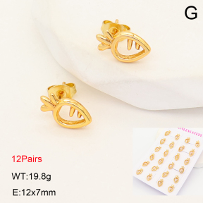 2E2007273vhov-446  Stainless Steel Earrings