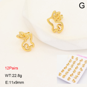 2E2007275vhov-446  Stainless Steel Earrings
