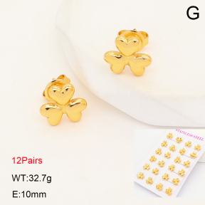 2E2007285vhov-446  Stainless Steel Earrings
