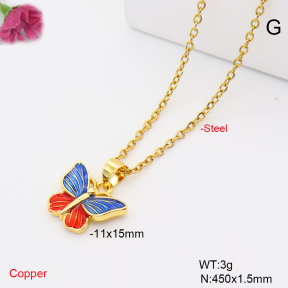 F6N302029vail-L002  Fashion Copper Necklace