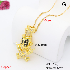 F6N409625ablb-L017  Fashion Copper Necklace