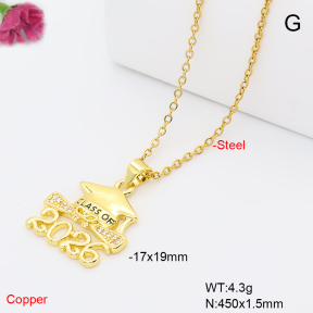 F6N409629avja-L017  Fashion Copper Necklace
